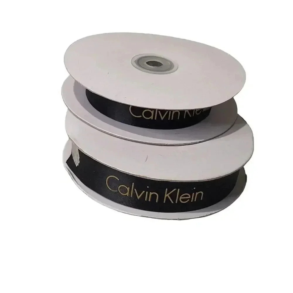 AUTHENTIC Calvin KLEIN Gift Wrap Ribbon Black aprox 45 yards